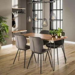 Stoel Shell Velvet ronde buis - Antraciet - Loft24.nl