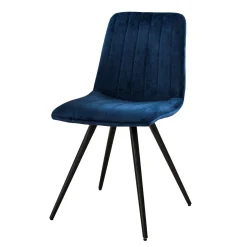 Stoel Straight Stitch Velvet - Blauw - Loft24.nl