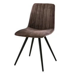 Stoel Straight Stitch Velvet - Taupe (showroom model) - Loft24.nl