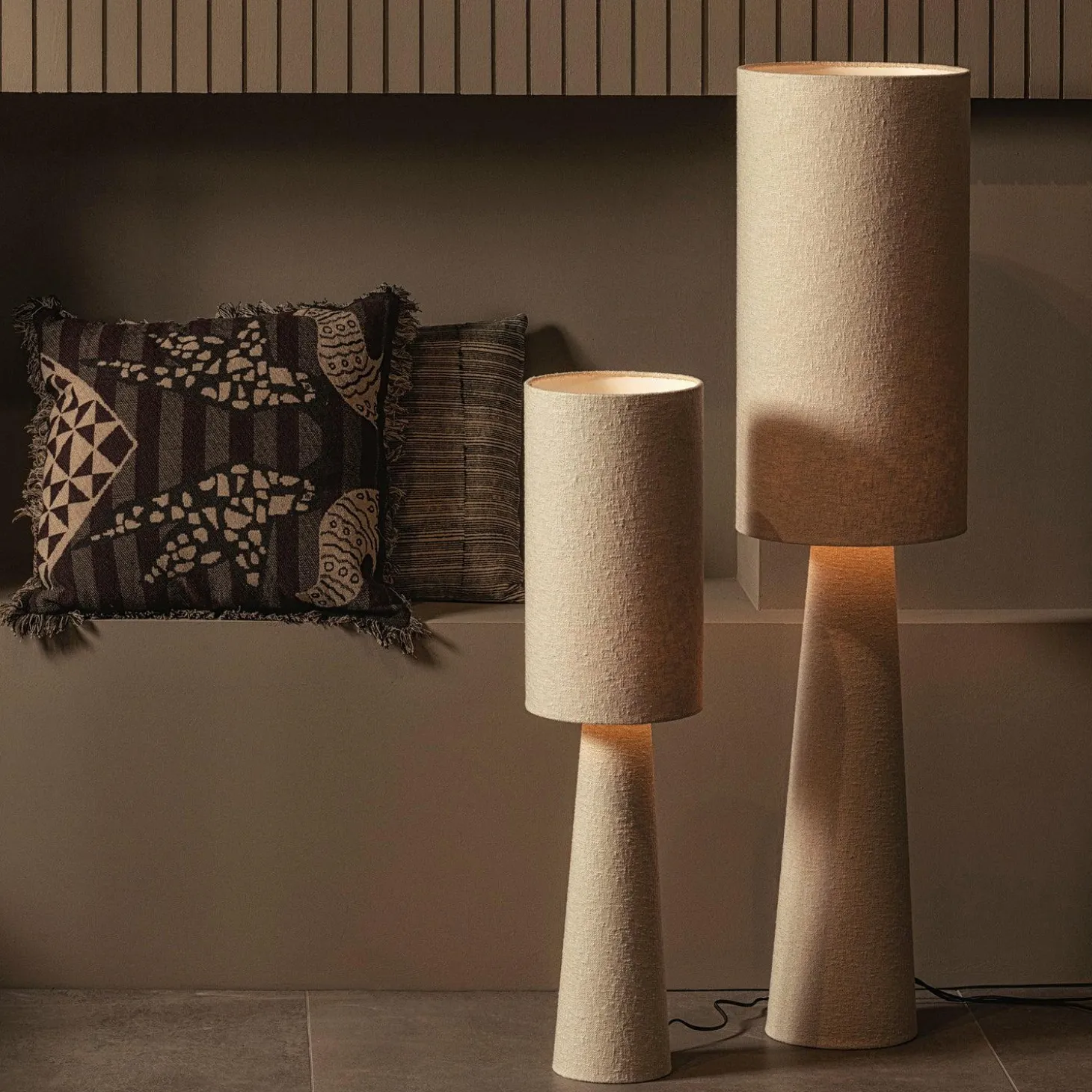 Tafellamp / Vloerlamp Loft Bouclé 90cm - Loft24.nl