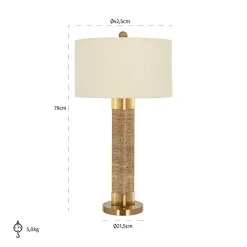 Tafellamp Aaliyah Marmer en bouclé - Loft24.nl