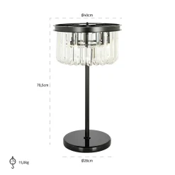 Tafellamp Bessy Crystal 4-lamps - Loft24.nl
