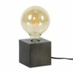 Tafellamp Block Zwart Nikkel - Loft24.nl