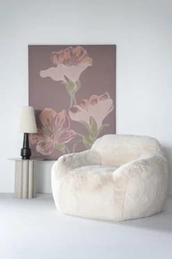 Tafellamp Dawn Bouclé en metaal - 61cm - Loft24.nl