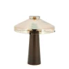 Tafellamp Dome Hout en glas - 35cm hoog - Loft24.nl