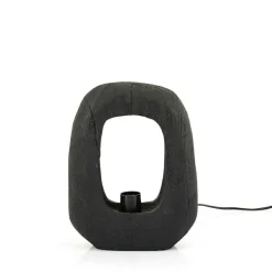 Tafellamp Gibs Hout 30cm hoog - Zwart - Loft24.nl