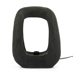 Tafellamp Gibs Hout 40cm hoog - Zwart - Loft24.nl