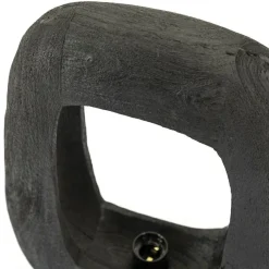 Tafellamp Gibs Hout 40cm hoog - Zwart - Loft24.nl