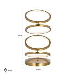 Tafellamp Jaimin 53cm hoog kleur Brushed Gold - Loft24.nl