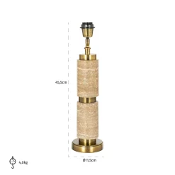 Tafellamp Lis Travertin 36cm hoog - Loft24.nl