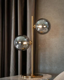 Tafellamp Lise 2-lamps kleur Brushed Gold - Loft24.nl