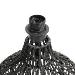 Tafellamp Macy Rattan kleur Zwart (excl. kap) - Loft24.nl