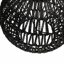 Tafellamp Macy Rattan kleur Zwart (excl. kap) - Loft24.nl