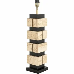 Tafellamp Madiq Travertin 65cm hoog - Loft24.nl