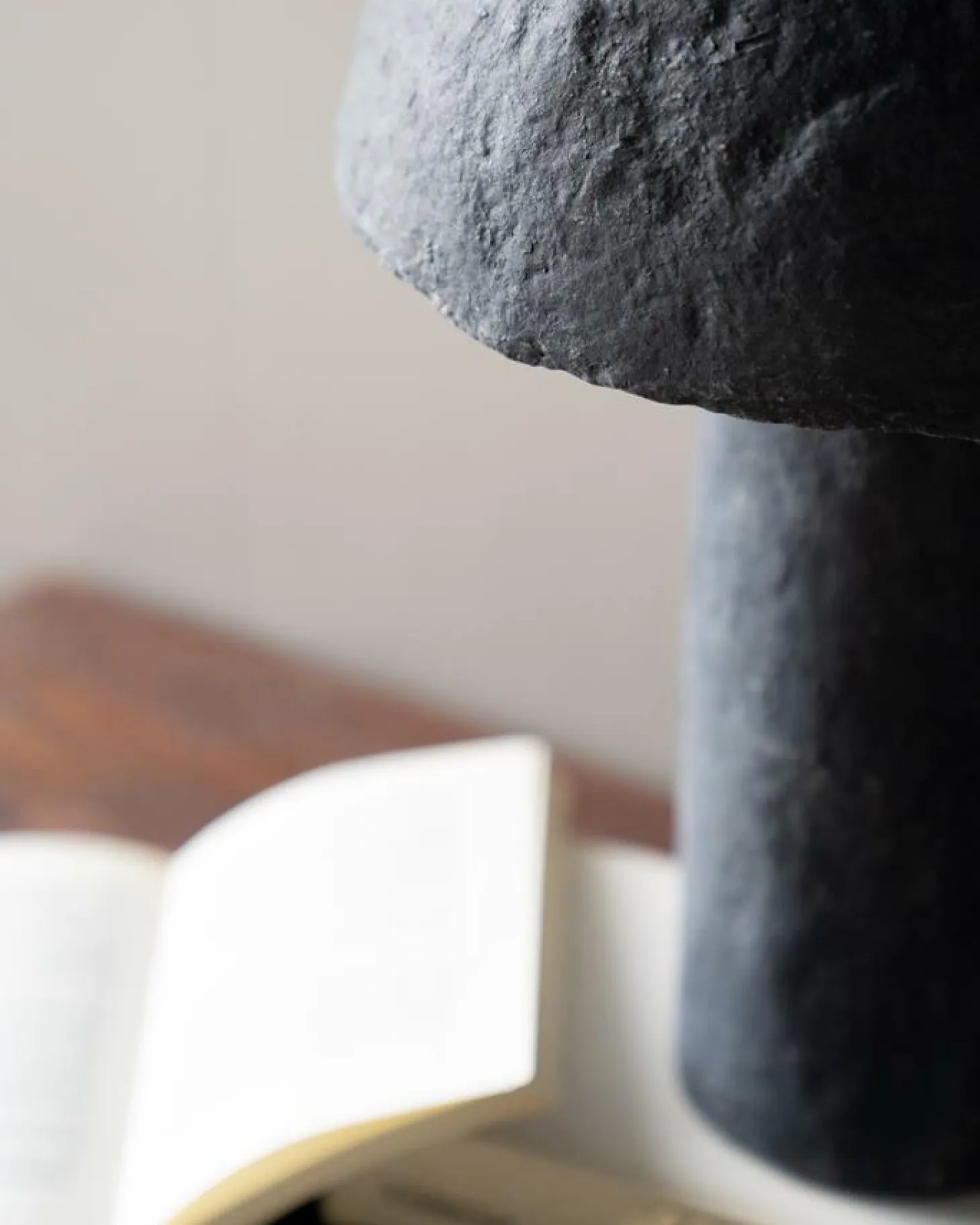 Tafellamp Sana Papier maché 45 cm - Grijs - Loft24.nl