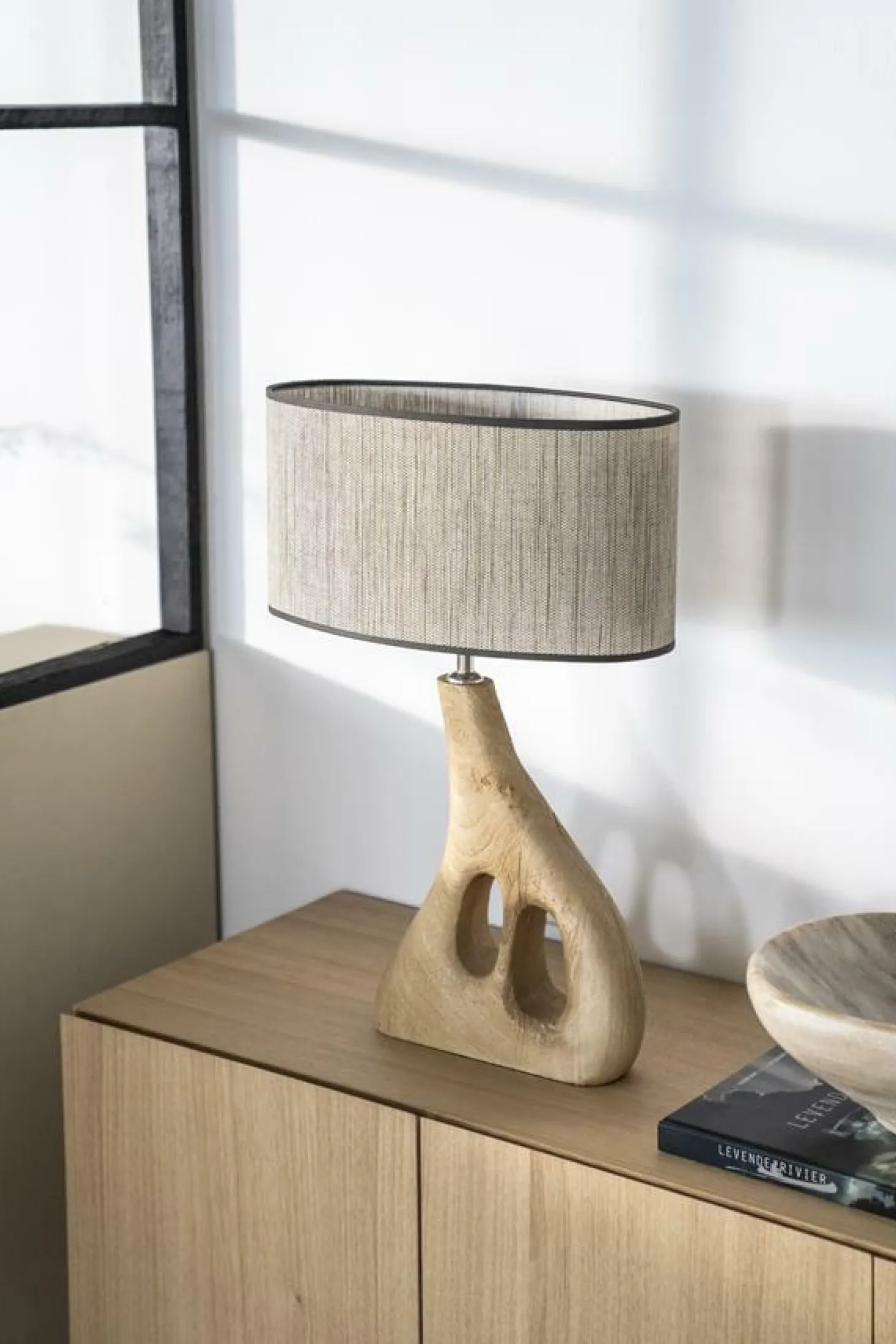 Tafellamp Shiboo Hout 59cm hoog - Naturel - Loft24.nl