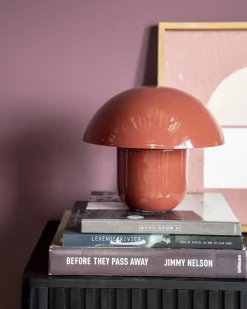 Tafellamp Toad 27cm hoog - Koraal Rood - Loft24.nl