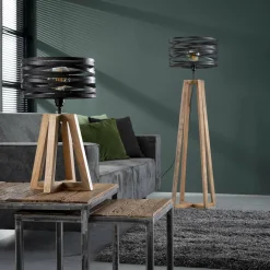 Tafellamp Twist Houten Kruis Frame - 1 lamp - Loft24.nl