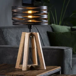 Tafellamp Twist Houten Kruis Frame - 1 lamp - Loft24.nl