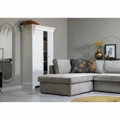 Thomas hoekbank ribstof links vergrijsd groen - Loft24.nl