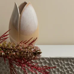 Toulipa tulpvormige vaas keramiek naturel - Loft24.nl