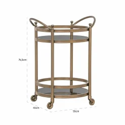 Trolley Hendricks kleur Brushed Gold - Loft24.nl