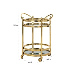 Trolley Hendricks RVS kleur Goud - Loft24.nl