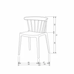 Tuin / Eetkamerstoel Bliss - Zwart - Loft24.nl