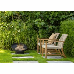 Tuin Fauteuil Copper Teakhout en Wicker - Loft24.nl