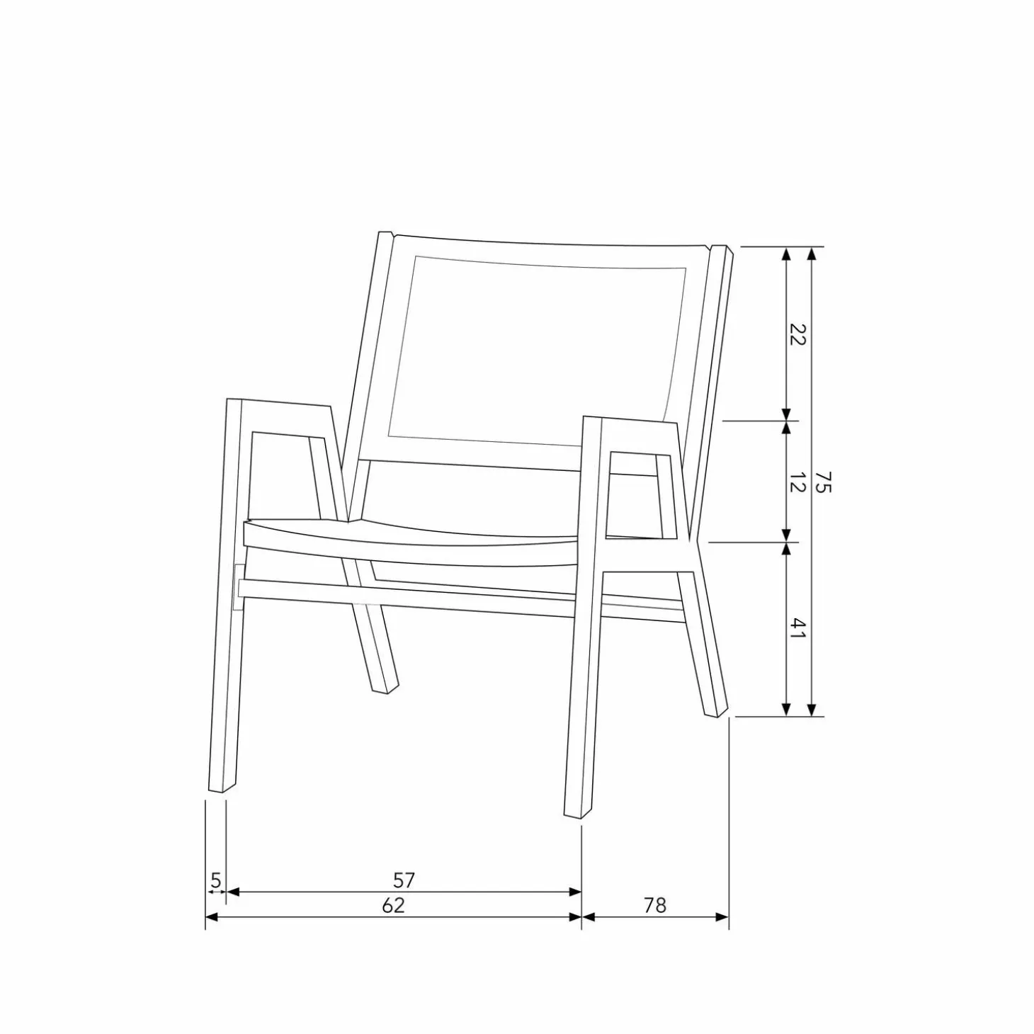 Tuin Fauteuil Pem - Zwart - Loft24.nl