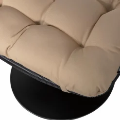 Tuinhocker Vive Outdoor Rattan Zand / Zwart - Loft24.nl