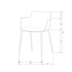 Tuinstoel Foppe Kunststof - Grijs - Loft24.nl