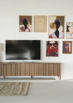 TV meubel Jake Eikenhout 264 cm - bruin - Loft24.nl