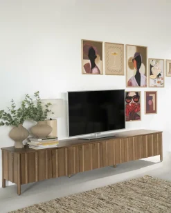 TV meubel Jake Eikenhout 264 cm - bruin - Loft24.nl