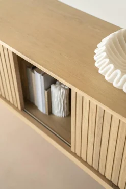 TV meubel Milo Eikenhout 180 cm - naturel - Loft24.nl