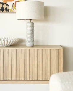 TV meubel Milo Eikenhout 180 cm - naturel - Loft24.nl