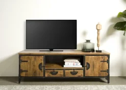 TV-meubel Basto 180 cm Mangohout - Loft24.nl