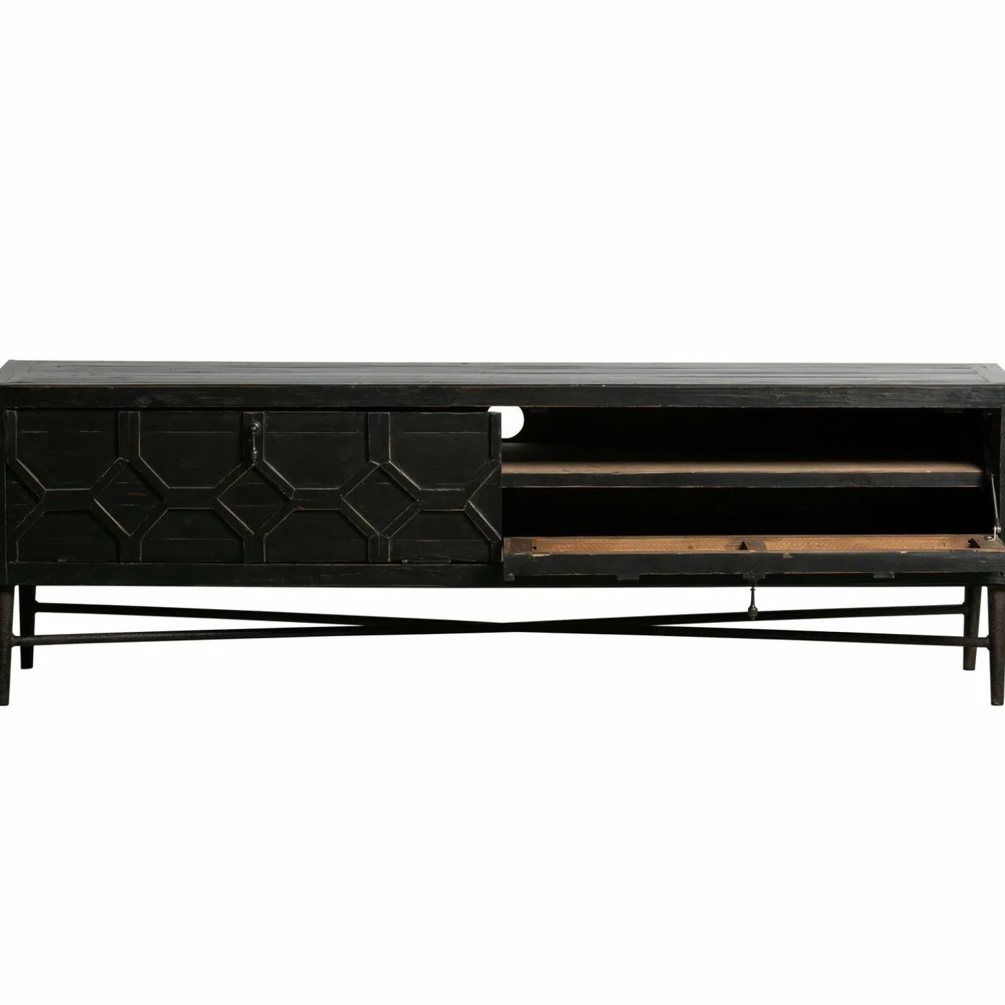 TV-meubel Bequest 160cm - Zwart - Loft24.nl