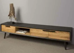 TV-meubel Bresso Eiken 200 cm - Loft24.nl