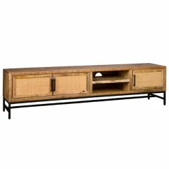 TV-meubel Carini Hout en Webbing 200 cm - Naturel - Loft24.nl
