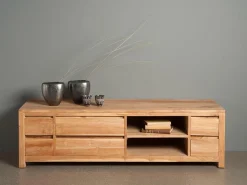 TV-meubel Corona Teak met 6 laden 170 cm - Loft24.nl