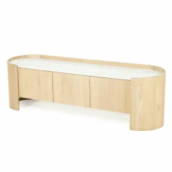 TV-meubel Don Marmer en eikenhout 165 cm - Loft24.nl