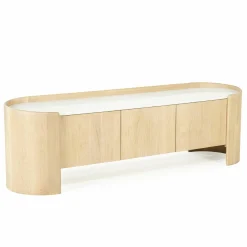 TV-meubel Don Marmer en eikenhout 165 cm - Loft24.nl