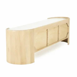 TV-meubel Don Marmer en eikenhout 165 cm - Loft24.nl