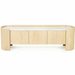 TV-meubel Don Marmer en eikenhout 165 cm - Loft24.nl