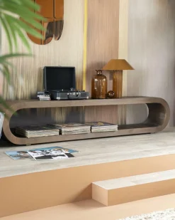 TV-meubel Elora Mangohout 200cm - Bruin - Loft24.nl