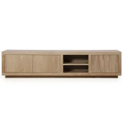 TV-meubel Helsinki Eikenhout 200 cm - Lichtbruin - Loft24.nl