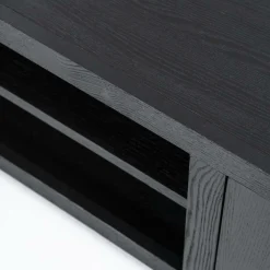 TV-meubel Helsinki Eikenhout 200 cm - Zwart - Loft24.nl