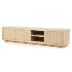 TV-meubel Helsinki Eikenhout 200 cm - Naturel - Loft24.nl