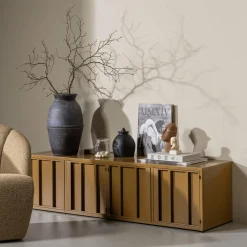 TV-meubel Level 160cm - Honing Geel - Loft24.nl